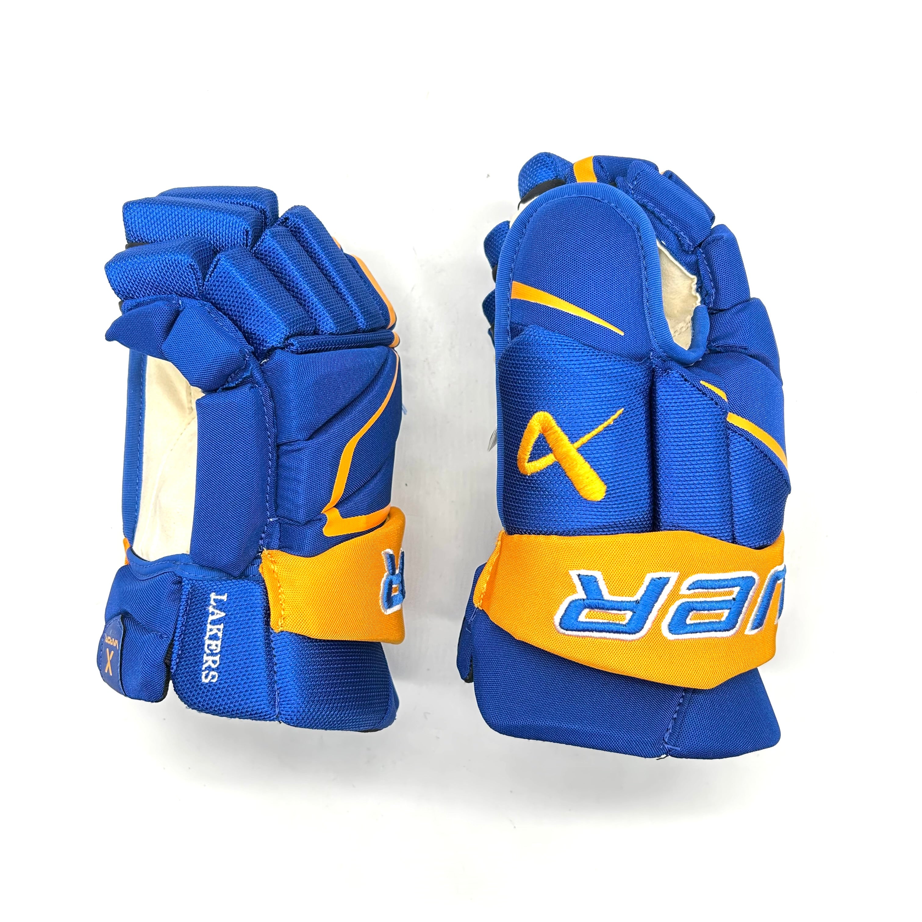 Bauer Vapor Hyperlite - Gants de hockey NCAA Pro Stock (bleu/jaune)